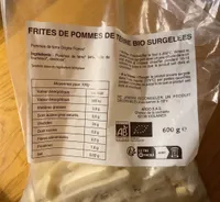 FRITES DE POMMES DE TERRE BIO SURGELEES