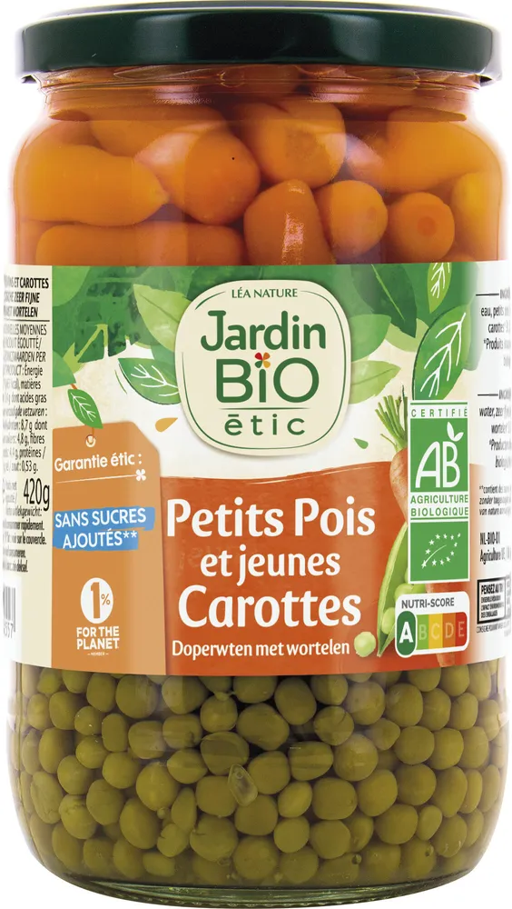 Petits pois et jeunes Carottes