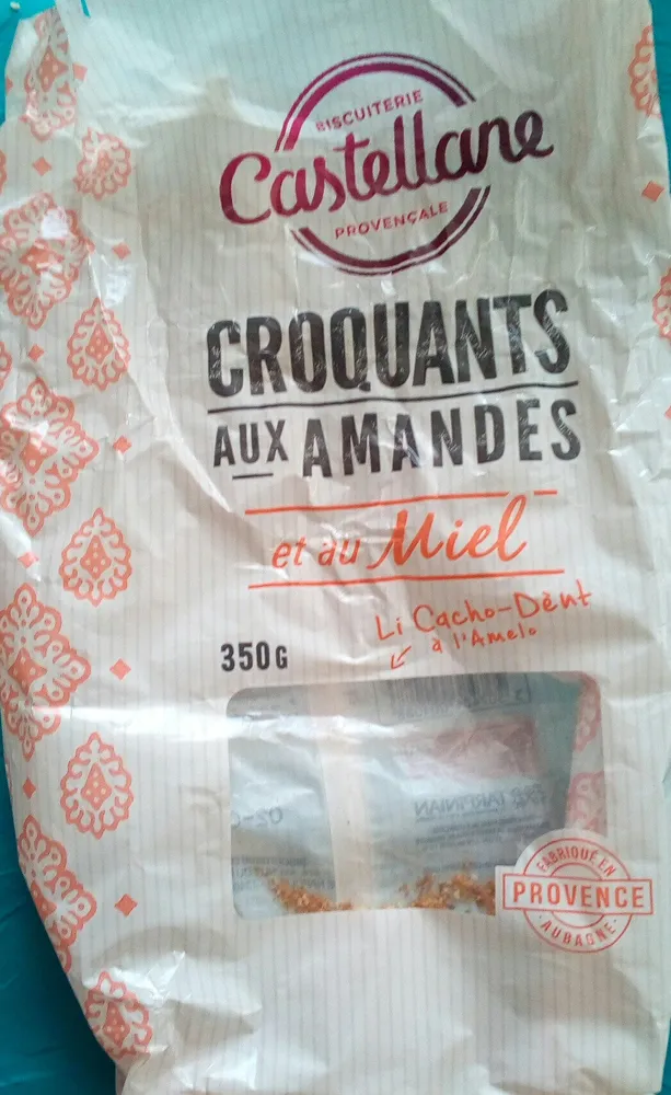 Castellane biscuiterie croquants amandes et miel sachet