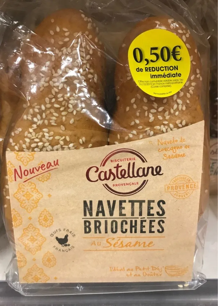 Navettes briochées au sésame