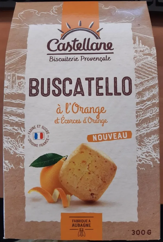 Buscatello à l'orange et écorces d'orange