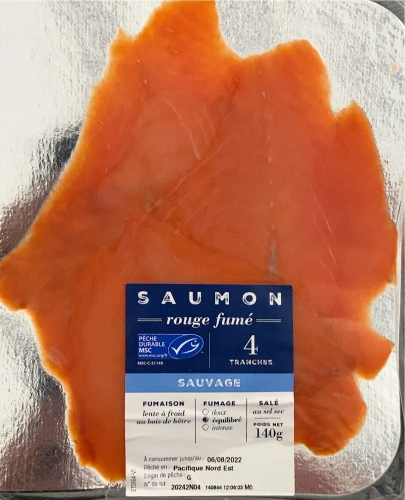 Saumon sauvage rouge fumé