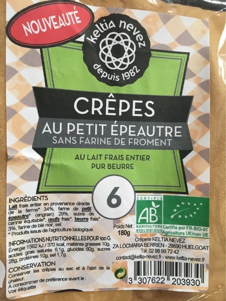 6 Crêpes au petit épeautre
