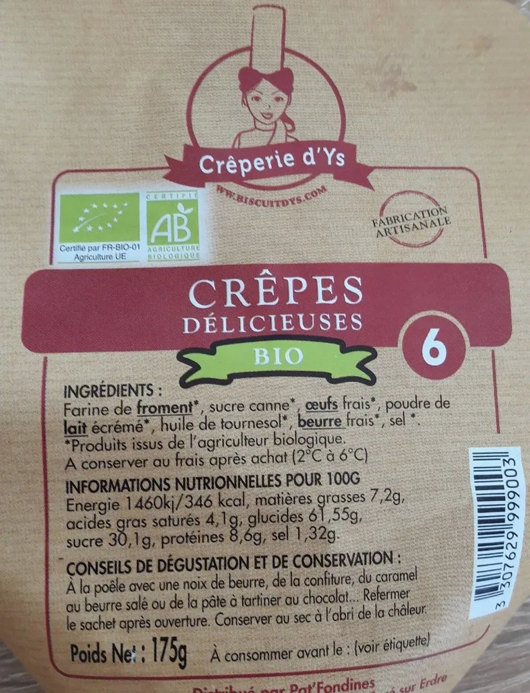 Crêpes délicieuses bio