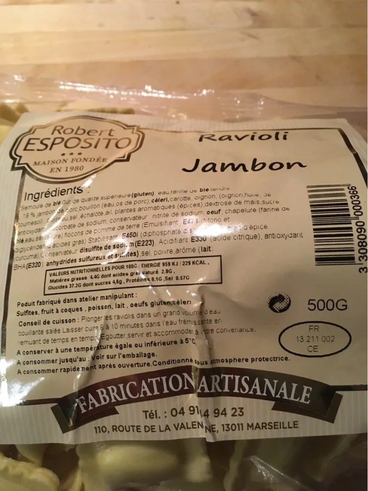 Ravioli jambon