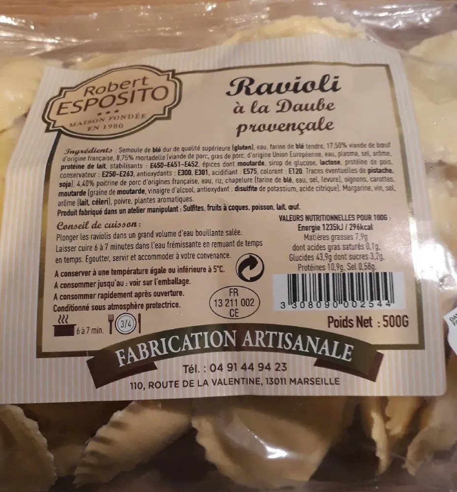 Raviolis à la Daube Provençale