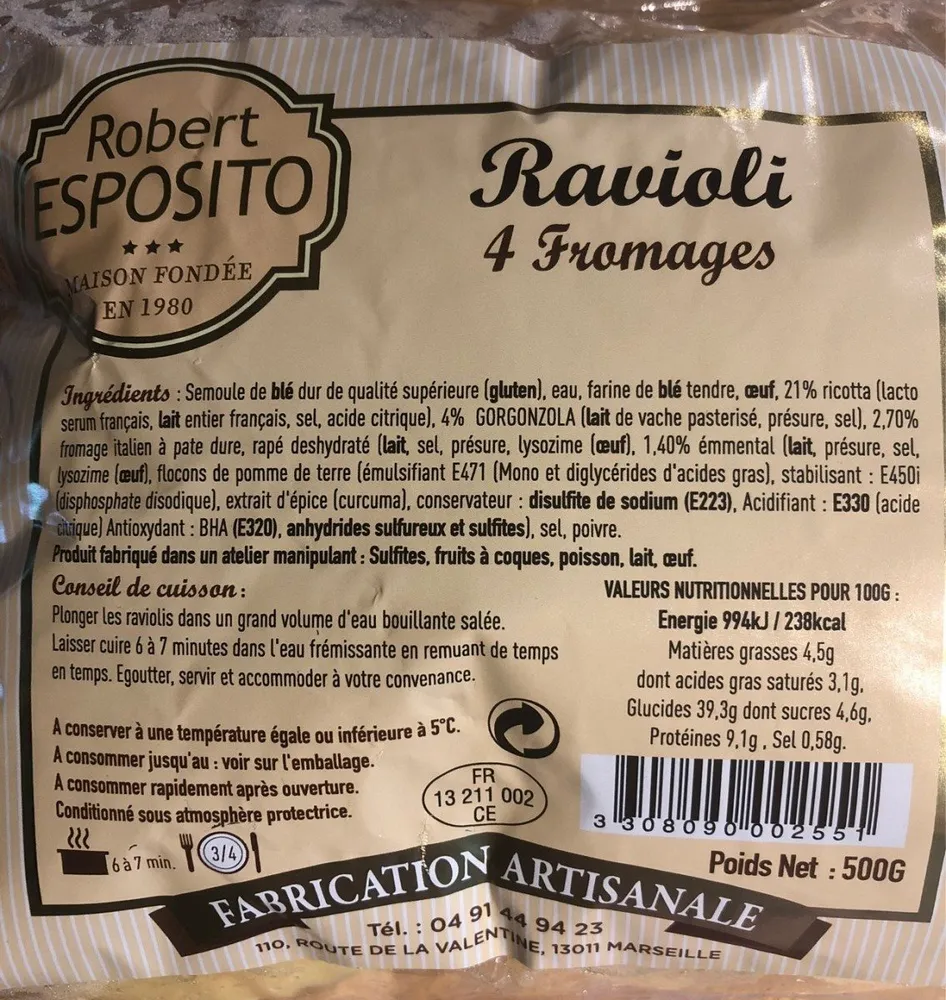 Ravioli 4 Fromages