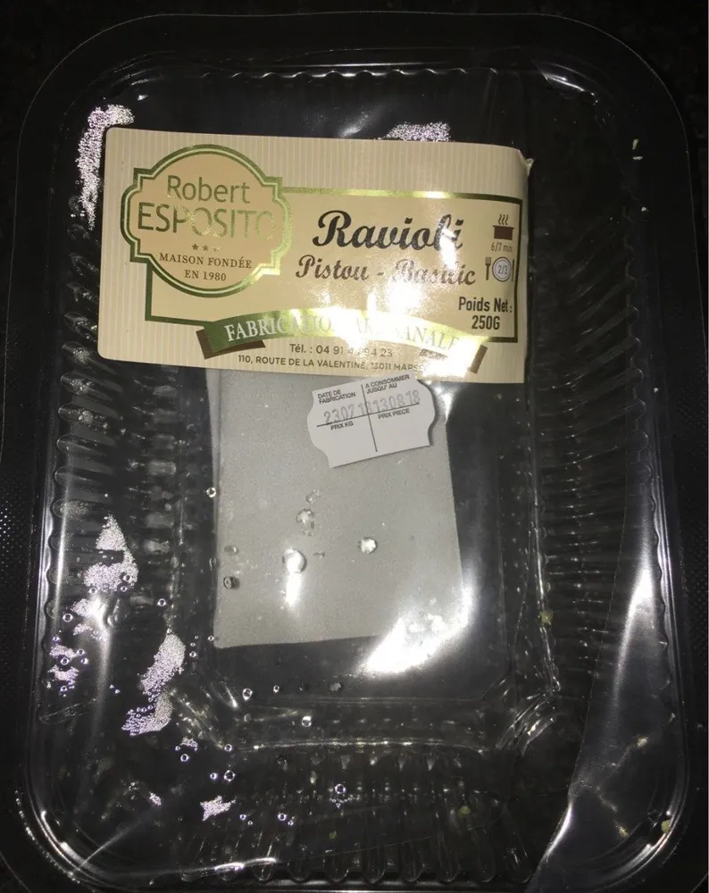 Raviolis Esposito pistou basilic