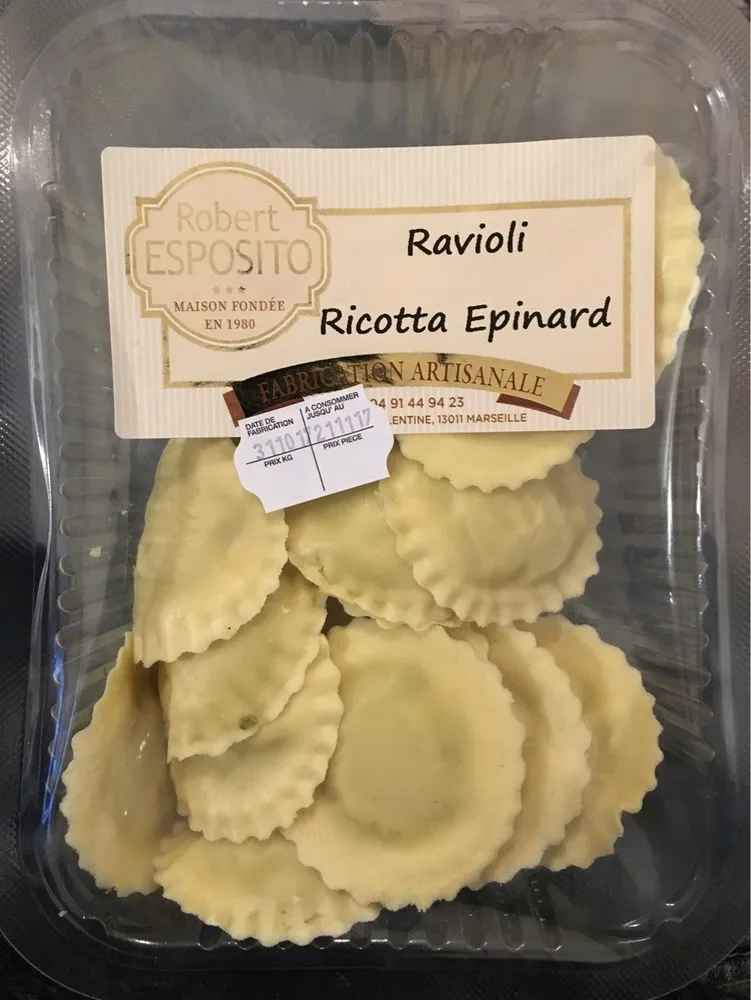 Ravioli ricotta epinard