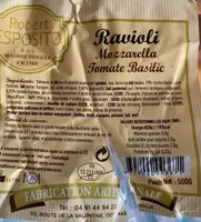 Ravioli mozzarella tomate basilic