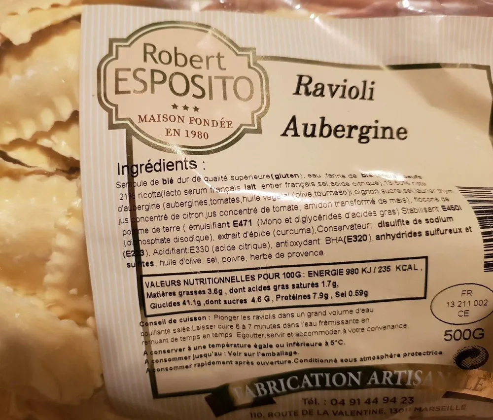 Ravioli Aubergines