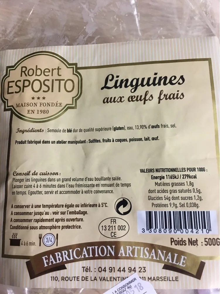 Linguine aux oeufs frais