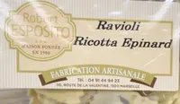 Ravioli ricotta epinard