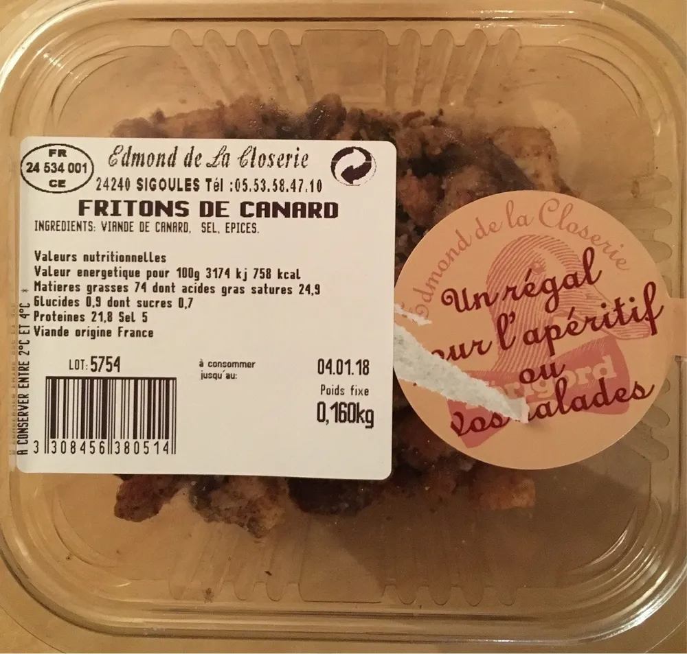 Fritons de canard