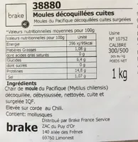 Moules décoquillées Cuites