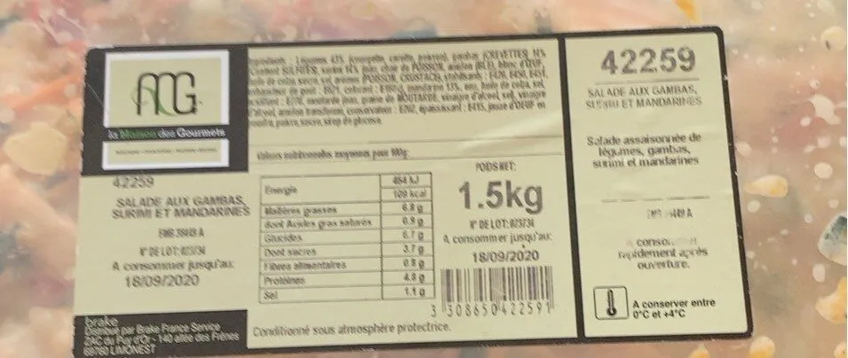 Salade aux gambas