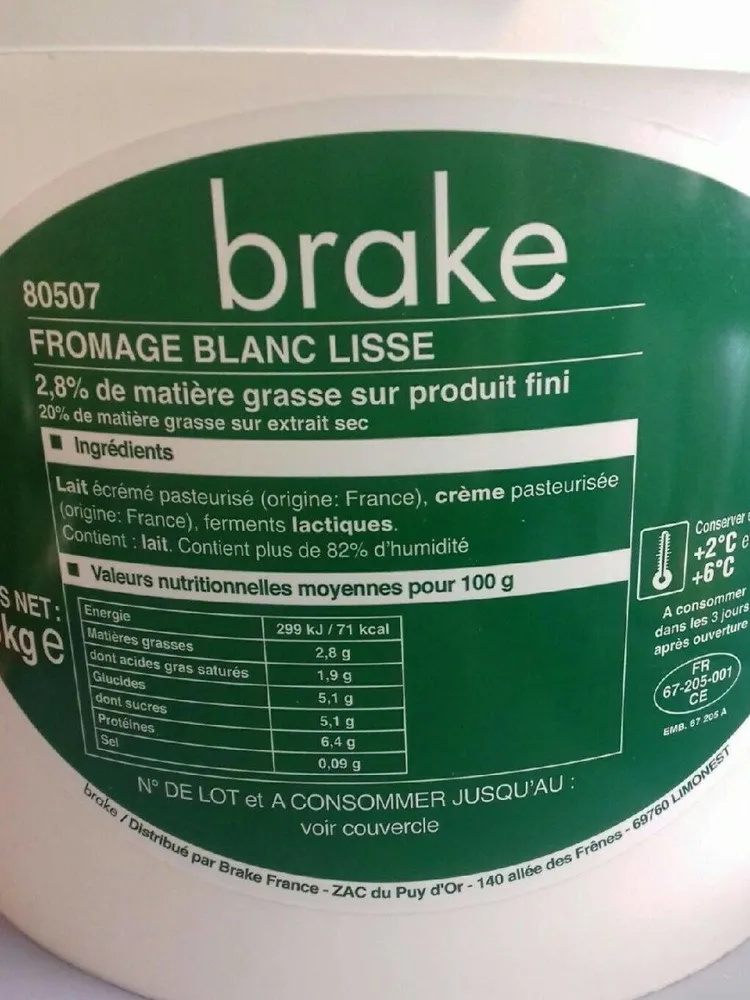 Fromage Blanc 20%