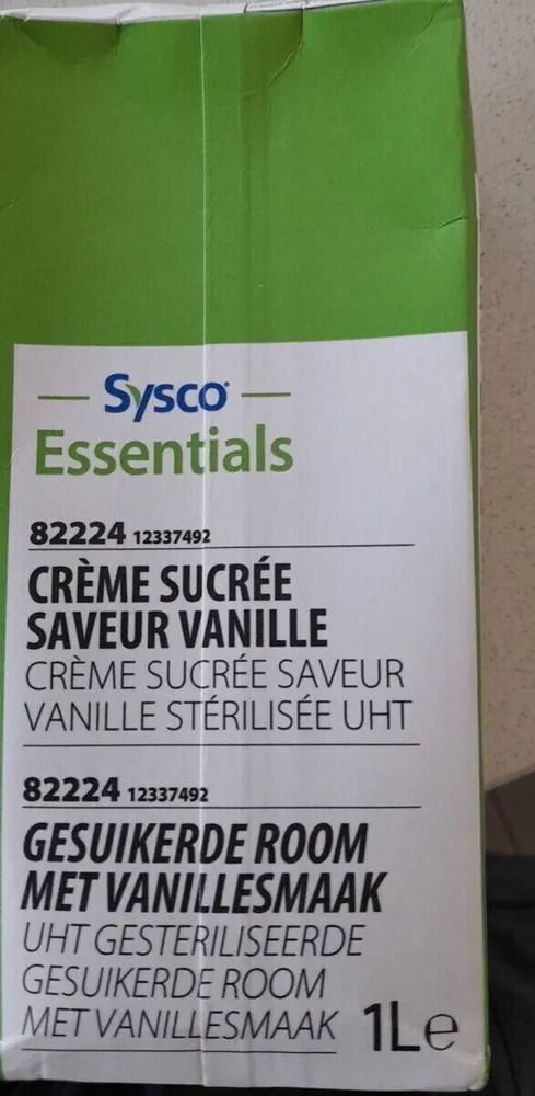 Creme sucrée saveur vanille