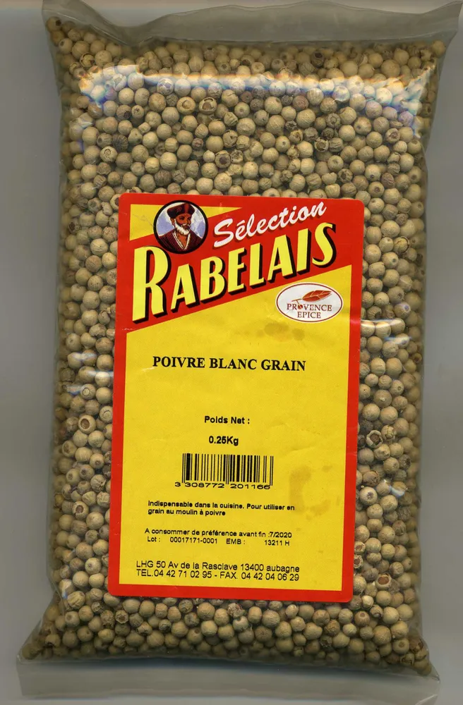 Poivre blanc grains - Selection Rabelais