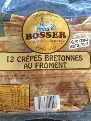 Crêpes bretonnes Bosser Au froment x12