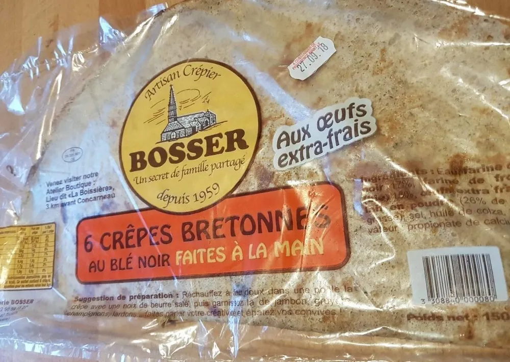 6 crêpes bretonnes au blé noir faites à la main