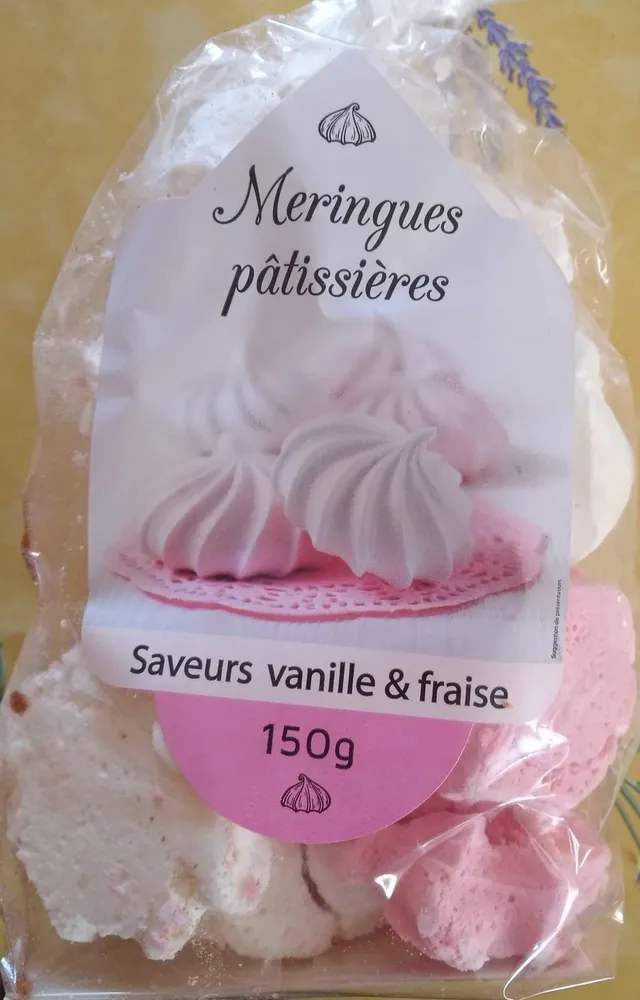 Meringues Pâtissières saveurs Vanille & Fraise