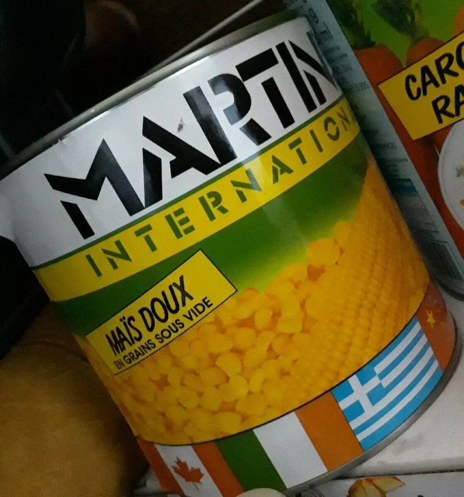 Maïs doux en grain sous vide