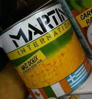 Maïs doux en grain sous vide