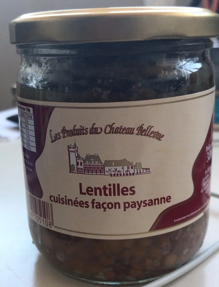 Lentilles cuisinees facon paysanne