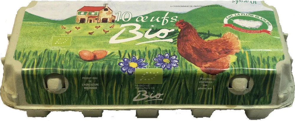 Oeufs bio élevé en plein air