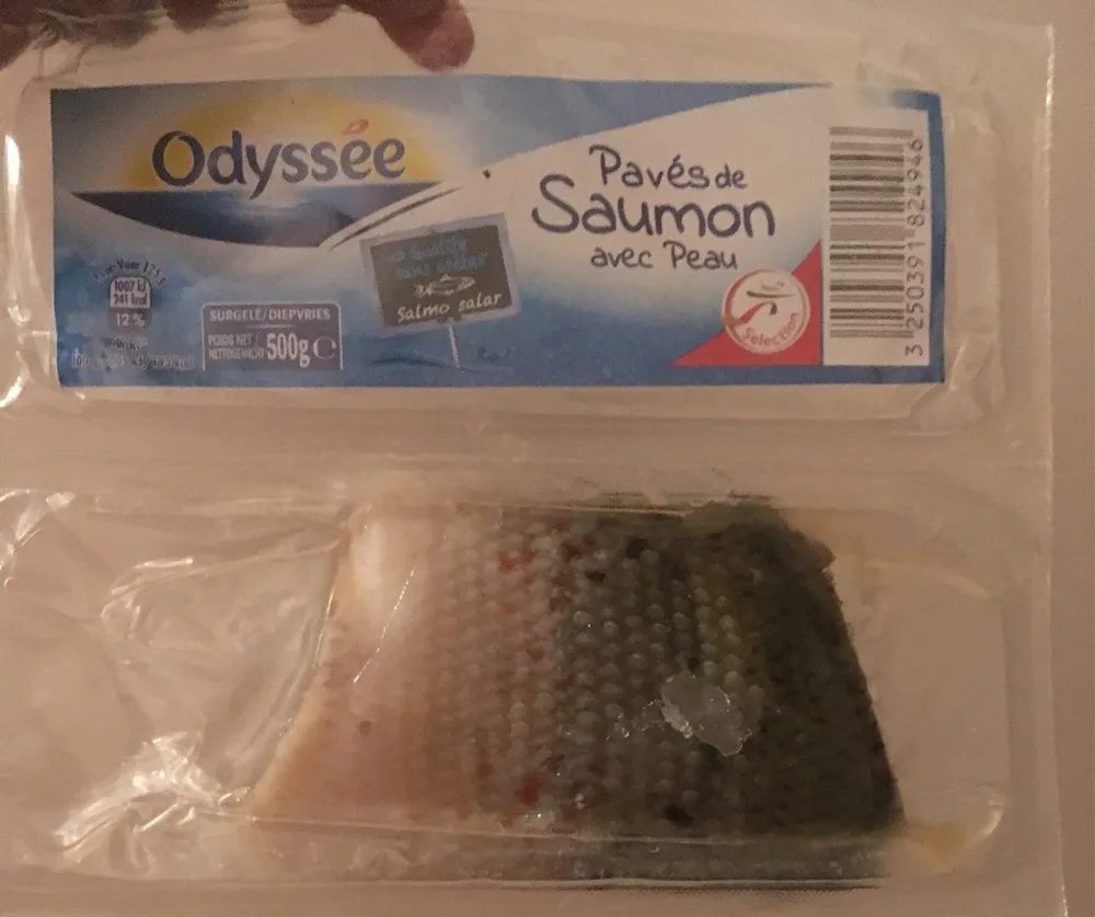 Pavés de saumon avdc peau