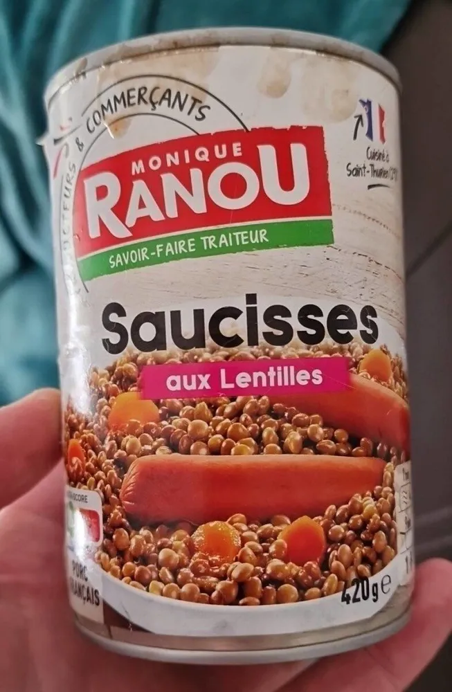 Saucisse aux lentilles
