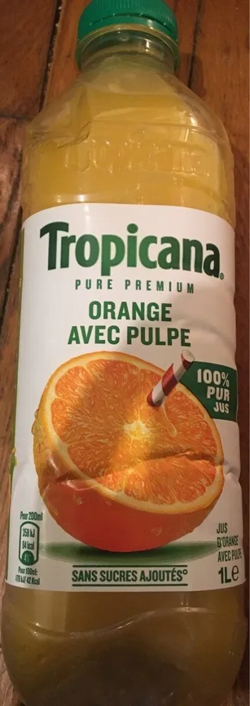 Jus d'orange avec pulpe