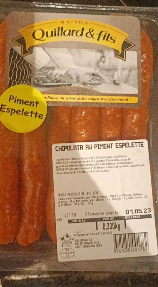 Chipolata au piment d'espelette