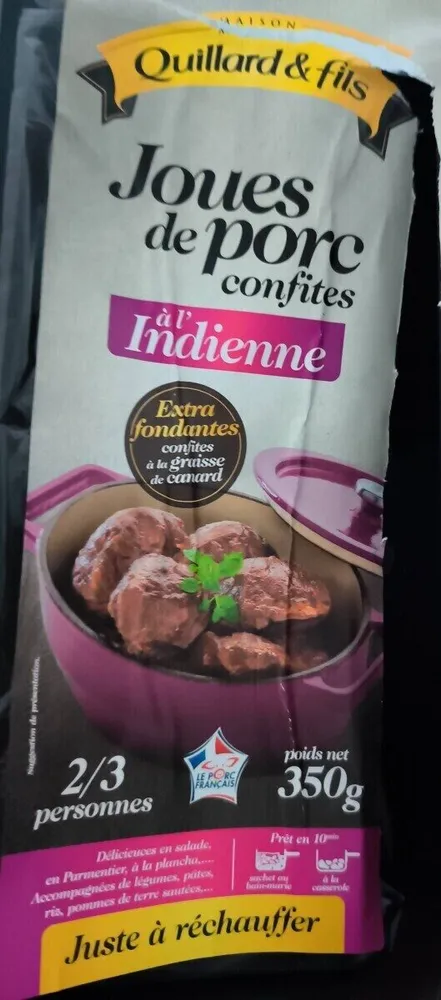 Joues de porc confites à l'indienne