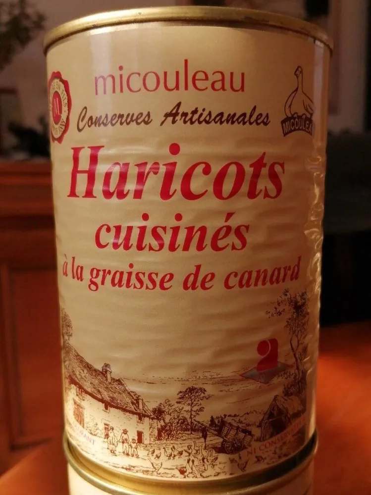 Haricots cuisinés à la graisse de canard