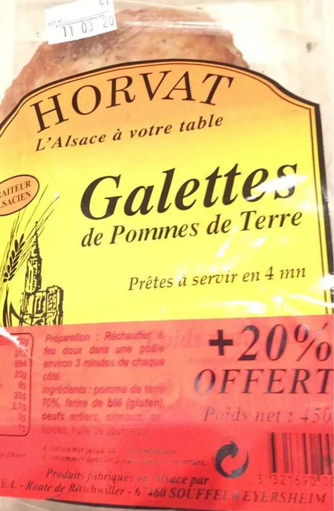 Galettes de pommes de terre