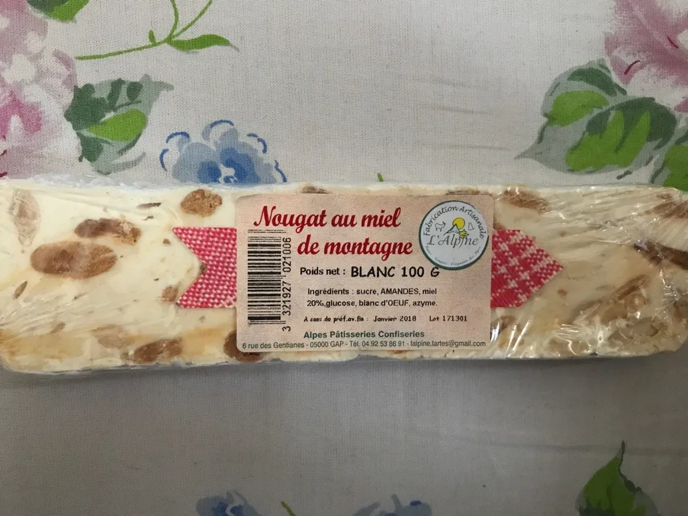 Nougat au miel de montagne