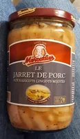 Jarret de porc aux haricots lingots mijotes