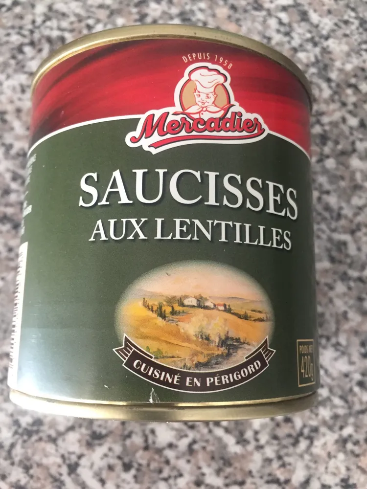Saucisse lentille