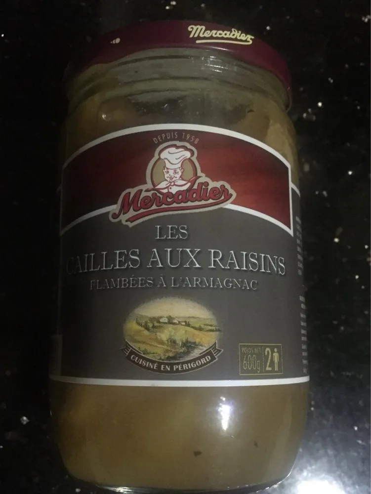 Cailles aux Raisins flambées Armagnac