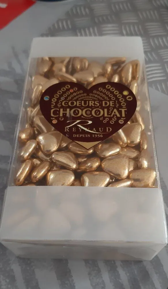 Petits coeurs chocolat cacao 70% Doré