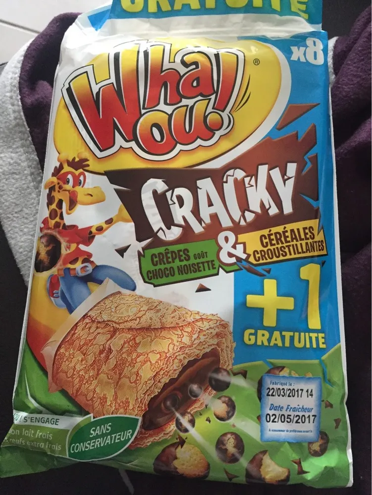 Whaou! Crêpes Cracky choco noisette & céréales croustillant... les 8 crêpes de 32 g