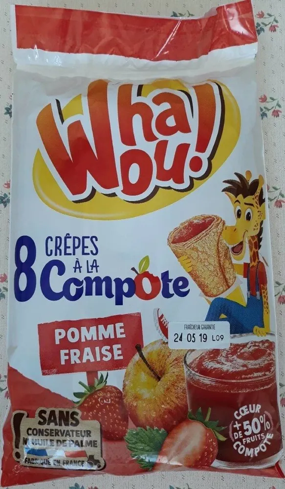Crêpes à la compote pomme fraise