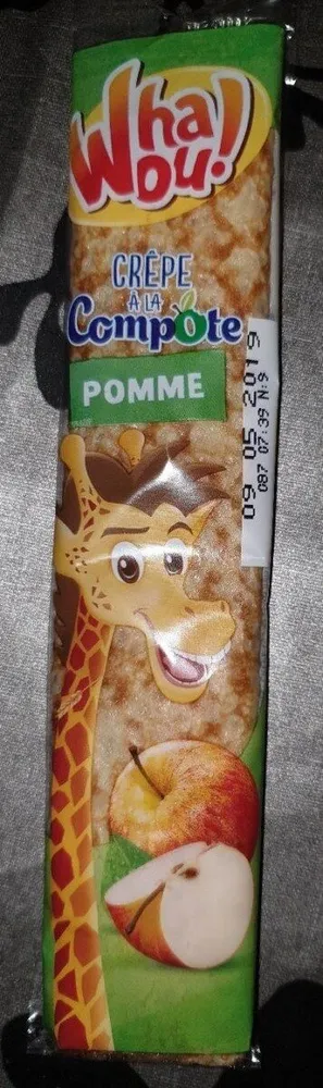 Crêpe fourrée à la compote pomme, aromatisée