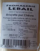 Briq'ette pur chevre
