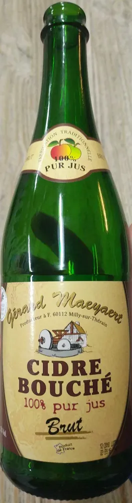 Cidre Bouché Brut 100% Pur Jus