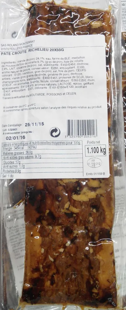 Pâté croûte richelieu