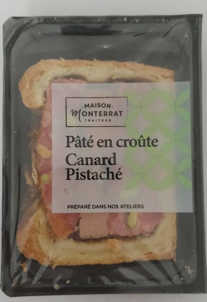 Paté en croûte Canard pistaché Maison Monterrat