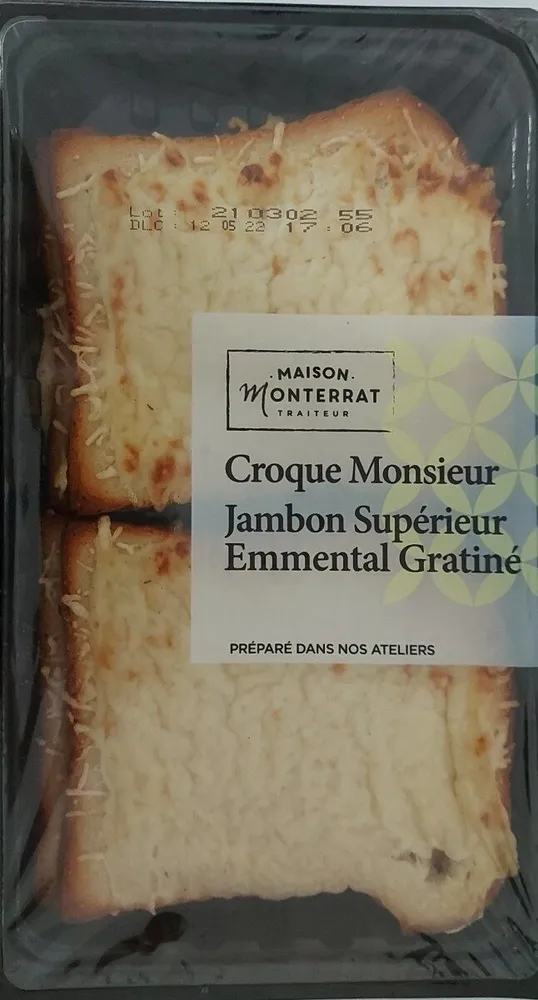 Croque Monsieur Jambon Supérieur Emmental Gratiné